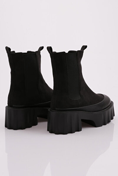 DGN Es Kadın Kalin Taban Strech Detayli Topuklu Bot 15299153118