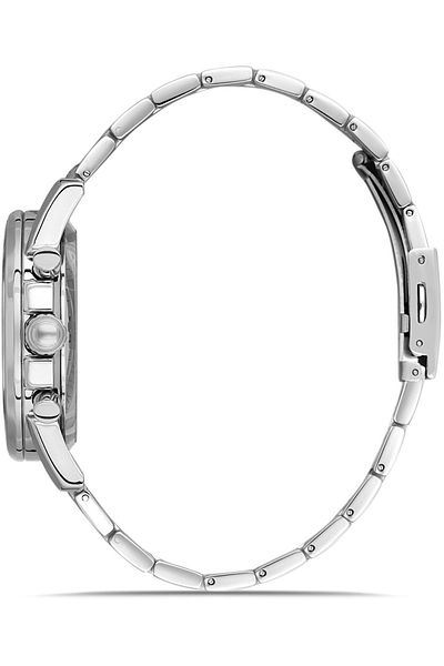 DAVID GUNER Silver Coated Multifunctional Men's Wristwatch with Navy Blue Dial - Dg-8670Ga-A3