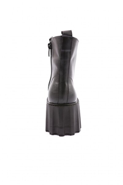 DGN Kadın Kalın Taban Bağcıklı Bot Siyah 15299123118