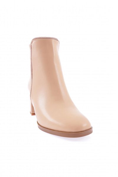 DGN Nude 404 Women's - Siler Stone Detailed Side Zipper Heeled Boots