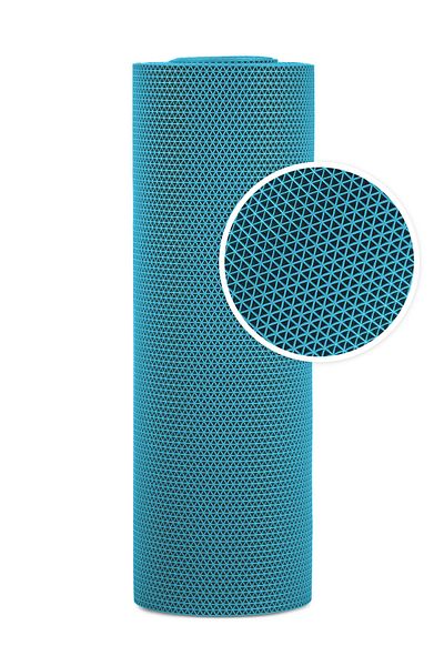 TBMPLASTİK Turquoise Star Mat - Non-Slip, Width: 90cm