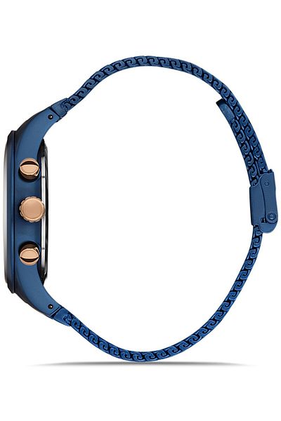 DAVID GUNER Men's Wristwatch Dg-8343Gc-H3E with Blue Dial with Blue Coating