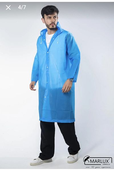 MATMEL Marlux Raincoat Women Men's Hooded Raincoat with Snap Fasteners