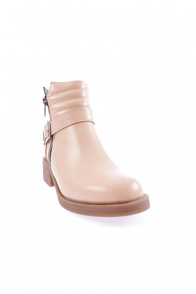 DGN Γυναικείες μπότες με τακούνι Nude Color - Με ζώνη 51153275