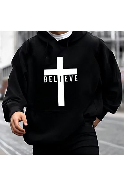 Moda Glo Унисекс суитшърт с щампа Believe