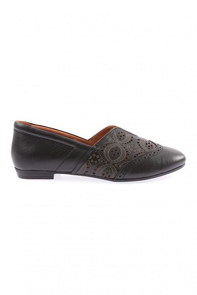 DGN 307-23y Women's Laser Print Detailed Zenne Ballerinas