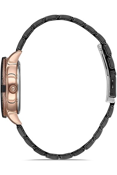 DAVID GUNER Rose Black Coated Black Dial Women's Watch Dg-8181La-R2