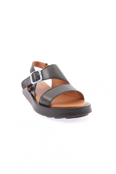 DGN Women's Ankle Belt Detailed Zenne Sandals Black Genuine Leather 86732110