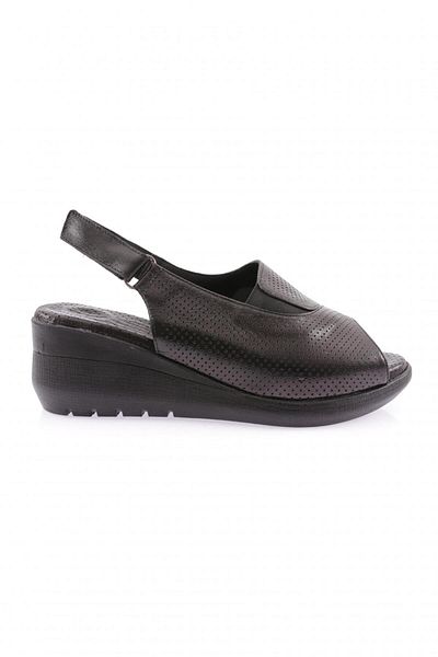 DGN Sandale negre din piele naturală - 1853276