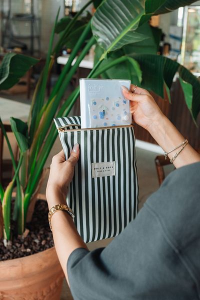 WOLF & ROCK Корица за книга Wolf&Rock Green Striped