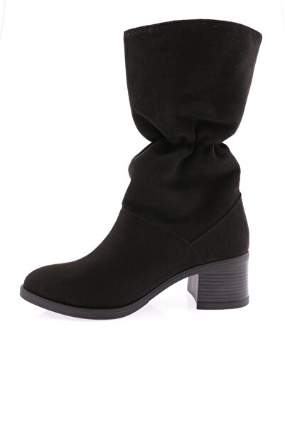 DGN Pm180-k9066 Küt Burun Bilekten Büzgülü Topuklu Çizme