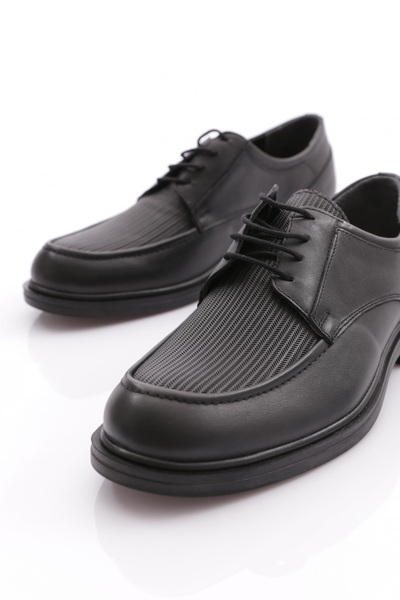 DGN Ανδρικά παπούτσια Comfort με κορδόνια μαύρα 210872617