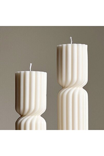 SCA CANDLE Dekoratif Mum Luks Mum Çokgen 20 Cm+10 CM uzunluk Modern Dekoratif...