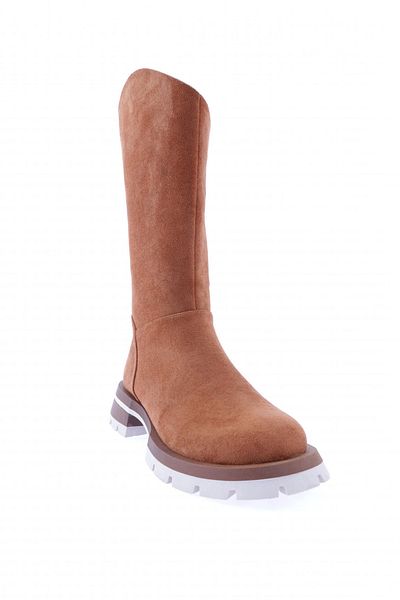 DGN Tan Suede Γυναικείες Μπότες - Πλαϊνό φερμουάρ 511621085