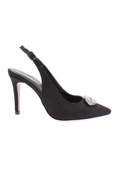 DGN 1010-23y Women's Ankle Strap Silver Buckle Thin Heeled Shoes