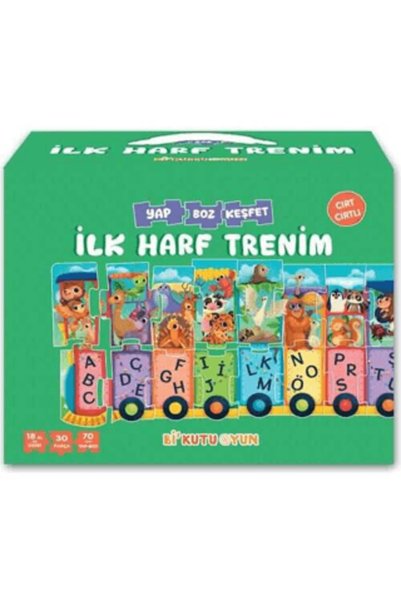 Bi Kutu Oyun İlk Harf Trenim - Cırt Cırtlı Yapboz ve Kitap Seti
