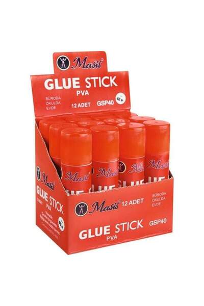 Masis Stick Yapıştırıcı 40 Gr 12 Adetlik Kutu