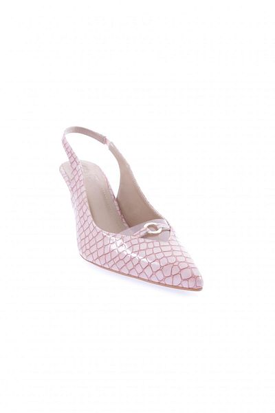 DGN Tocuri înalte de damă din piele lacuită transparentă cu vârf ascuțit - Accesorii, crocodil pudră 143286
