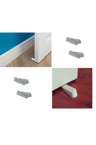 colezium Door Stopper - Under Door Stopper - Gray 4 Pieces