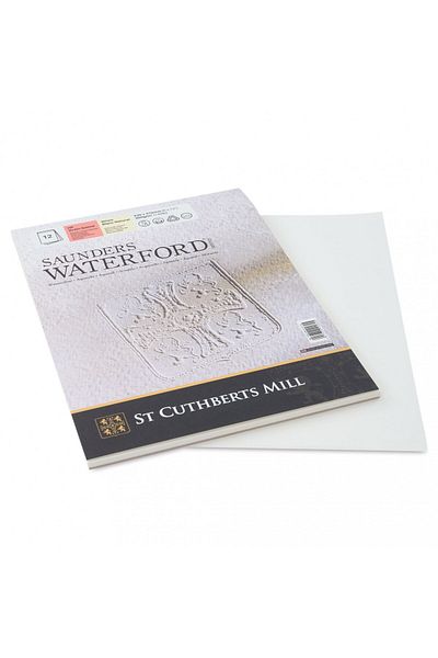ST CUTHBERTS MILL Saunders Waterford Hot Pressed 23x31cm 300gr 12 Sheets Professional Watercolor Block / T46230001011C