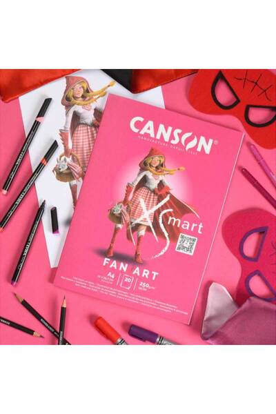 Canson Xsmart Fan Art A4 20yp 250gr Drawing Book / C300001565