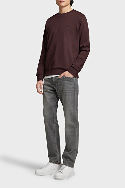 BOSS Pamuklu Logolu Regular Fit Bisiklet Yaka Sweat Erkek SWEAT 50520302 642