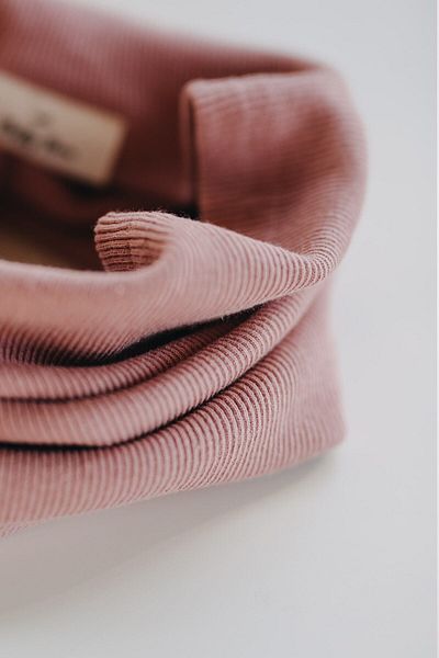 Fluffyboon Ribbed Neck Collar Dusty Rose