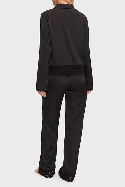 Guess High Waist Wide Leg Pajamas Set with Logo, Regular Fit O4Bx02Wefc2