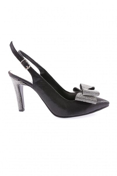 DGN 1316 23y Women's Pointed Toe Crystal Stone Bow Tied Ankle Evening Dress Shoes