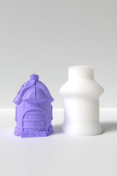 Cageartstudio Mantar Evi Mum Silikon Kalıp M3 -Hobbit Evi Mum Silikon Kalıp, ...