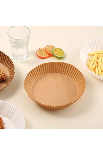 TİCARETSEPETİM Airfreyer Fryer Paper Round XL / XXL 50pcs