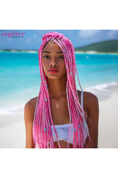 KONAK PERUK Light Fuchsia 100 Gr.Synthetic Braiding Hair Esperer