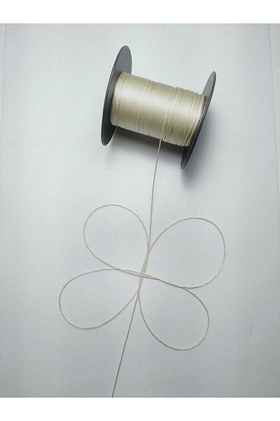 Eskişehir hobi sanat 0,8 mm 25 μέτρα κορδόνι Tasbih Μπεζ Χρώμα
