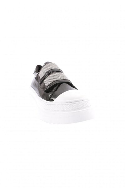 DGN 898-23Y Women's Silver Stone Detailed 2 Velcro Thick Sole Sneakers