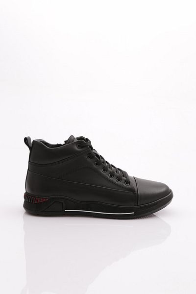 DGN Genuine Leather Black Men's Lace-Up Boots