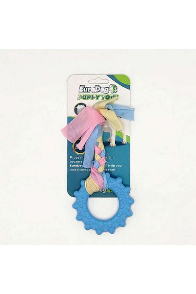 Eurodog Puppy Toys Blue Wheel Teething Toy - Lisinya