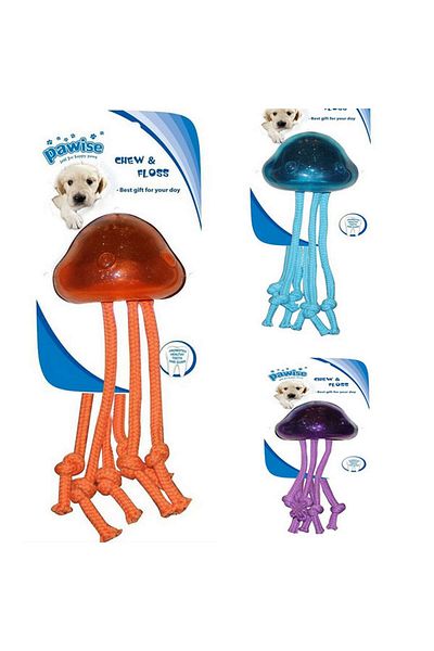 Pawise Jellyfish Floss Dog Toy 15 cm Zrnet