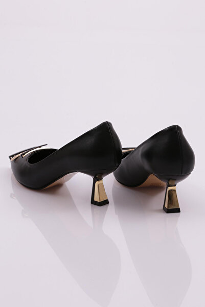 DGN Kadın Tokalı Topuklu Ayakkabı Siyah 7552621