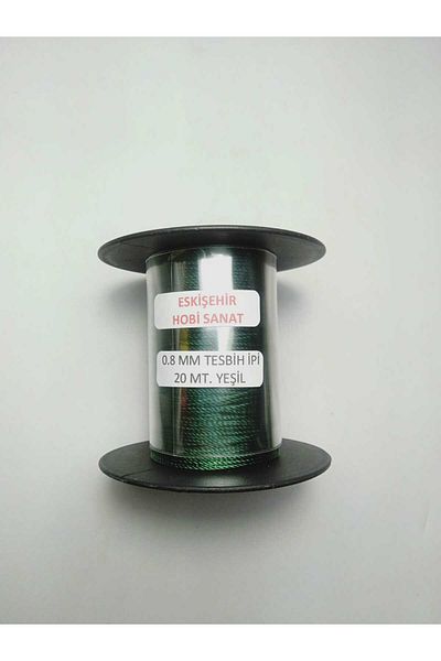 Eskişehir hobi sanat 0,8 mm 20 μέτρα κορδόνι προσευχής Πράσινο χρώμα
