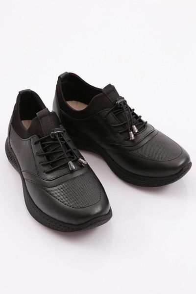 DGN Pantofi confortabili cu șireturi din cauciuc de damă Negru Negru 91122713