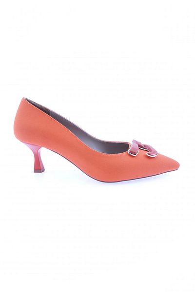 DGN Accesoriu de damă cu vârf ascuțit pantofi cu toc portocaliu Scuba 2154412821