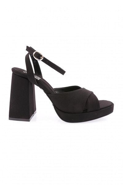 DGN 7751-23Y Women's Cross Strap Low Platform High Heel Cross Strap Sandals