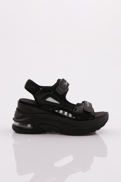 DGN Women's Thick Sole Velcro Sandals Black 41433138