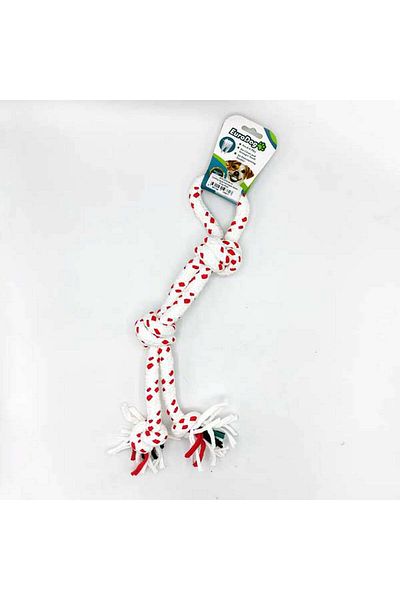 Eurodog Floss Four Knots Red White 40cm Zngzr