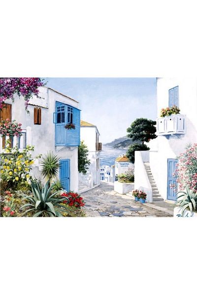 KESKİN COLOR لغز حاد اللون 1000 قطعة 48x68 سم - منازل البحر الأبيض المتوسط