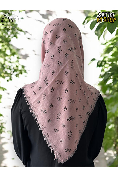 its AY shop Tesettür Kadın Flamlı Pamuk Pudra Eşarp