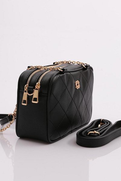 DGN Black Matte Women's Bag - Double Eye Chain 1482856