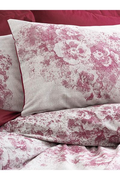 CPU ELEKTRONİK Vidal Claret Red Cotton Box Dual Double Duvet Cover Set