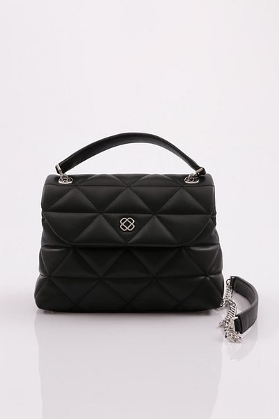 DGN Black Chain Women's Shoulder and Shoulder Bag - 6373434