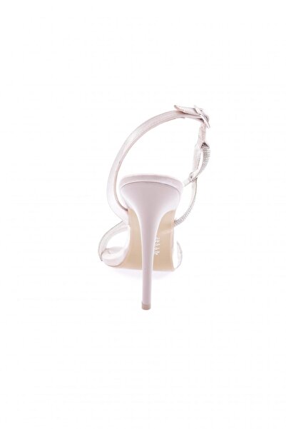 DGN Women's Silver Stone Cross Banded Evening Dress Shoes Skin Satin 232430142674